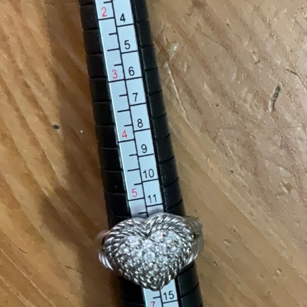 Judith Ripka: Pava heart shaped striking silver (925) cocktail style rop… - Picture 9 of 9